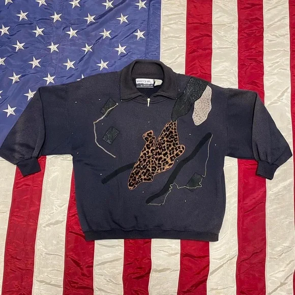 Vintage Marcy N Me Leopard Sweater - Picture 1 of 4